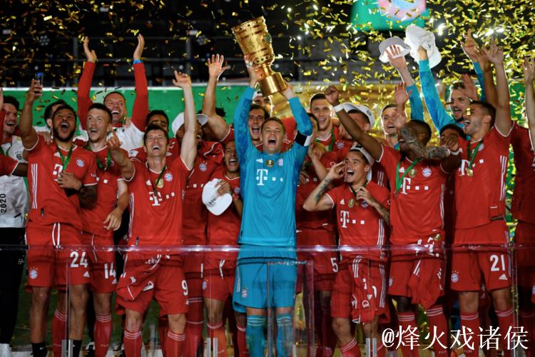 德国杯-莱万梅开二度 拜仁4-2勒沃库森夺双冠王